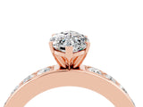 Rose gold Marquise Cut Cut Channel Set Diamond Engagement Ring with Four-Prong Setting_4