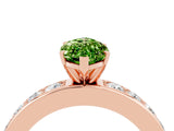 Rose gold Marquise Cut Cut Channel Set Diamond Engagement Ring with Four-Prong Setting_4