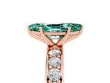 Rose gold Marquise Cut Cut Channel Set Diamond Engagement Ring with Four-Prong Setting_5