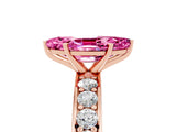 Rose gold Marquise Cut Cut Channel Set Diamond Engagement Ring with Four-Prong Setting_5