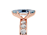 Rose gold Marquise Cut Cut Channel Set Diamond Engagement Ring with Four-Prong Setting_5