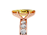 Rose gold Marquise Cut Cut Channel Set Diamond Engagement Ring with Four-Prong Setting_5