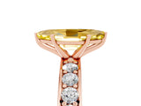Rose gold Marquise Cut Cut Channel Set Diamond Engagement Ring with Four-Prong Setting_5