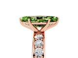 Rose gold Marquise Cut Cut Channel Set Diamond Engagement Ring with Four-Prong Setting_5
