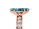 Rose gold Marquise Cut Cut Channel Set Diamond Engagement Ring with Four-Prong Setting_5