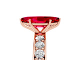 Rose gold Marquise Cut Cut Channel Set Diamond Engagement Ring with Four-Prong Setting_5