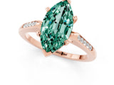 Rose gold Marquise Cut Cut Channel Set Solitaire Engagement Ring with Four-Prong Setting_1
