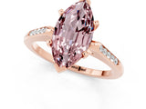Rose gold Marquise Cut Cut Channel Set Solitaire Engagement Ring with Four-Prong Setting_1