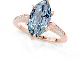 Rose gold Marquise Cut Cut Channel Set Solitaire Engagement Ring with Four-Prong Setting_1