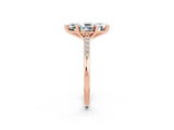 Rose gold Marquise Cut Cut Channel Set Solitaire Engagement Ring with Four-Prong Setting_2