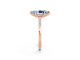 Rose gold Marquise Cut Cut Channel Set Solitaire Engagement Ring with Four-Prong Setting_2