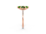 Rose gold Marquise Cut Cut Channel Set Solitaire Engagement Ring with Four-Prong Setting_2