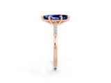 Rose gold Marquise Cut Cut Channel Set Solitaire Engagement Ring with Four-Prong Setting_2