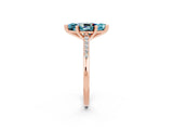 Rose gold Marquise Cut Cut Channel Set Solitaire Engagement Ring with Four-Prong Setting_2