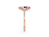 Rose gold Marquise Cut Cut Channel Set Solitaire Engagement Ring with Four-Prong Setting_2