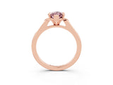 Rose gold Marquise Cut Cut Channel Set Solitaire Engagement Ring with Four-Prong Setting_3