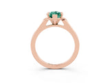 Rose gold Marquise Cut Cut Channel Set Solitaire Engagement Ring with Four-Prong Setting_3