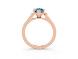 Rose gold Marquise Cut Cut Channel Set Solitaire Engagement Ring with Four-Prong Setting_3
