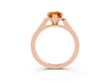 Rose gold Marquise Cut Cut Channel Set Solitaire Engagement Ring with Four-Prong Setting_3