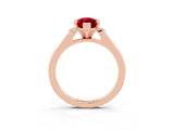 Rose gold Marquise Cut Cut Channel Set Solitaire Engagement Ring with Four-Prong Setting_3