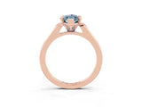 Rose gold Marquise Cut Cut Channel Set Solitaire Engagement Ring with Four-Prong Setting_3