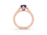 Rose gold Marquise Cut Cut Channel Set Solitaire Engagement Ring with Four-Prong Setting_3