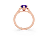 Rose gold Marquise Cut Cut Channel Set Solitaire Engagement Ring with Four-Prong Setting_3