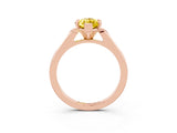 Rose gold Marquise Cut Cut Channel Set Solitaire Engagement Ring with Four-Prong Setting_3