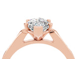 Rose gold Marquise Cut Cut Channel Set Solitaire Engagement Ring with Four-Prong Setting_4