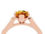 Rose gold Marquise Cut Cut Channel Set Solitaire Engagement Ring with Four-Prong Setting_4
