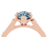 Rose gold Marquise Cut Cut Channel Set Solitaire Engagement Ring with Four-Prong Setting_4