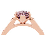Rose gold Marquise Cut Cut Channel Set Solitaire Engagement Ring with Four-Prong Setting_4