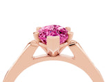 Rose gold Marquise Cut Cut Channel Set Solitaire Engagement Ring with Four-Prong Setting_4