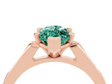 Rose gold Marquise Cut Cut Channel Set Solitaire Engagement Ring with Four-Prong Setting_4