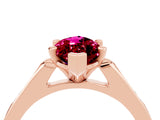 Rose gold Marquise Cut Cut Channel Set Solitaire Engagement Ring with Four-Prong Setting_4