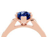 Rose gold Marquise Cut Cut Channel Set Solitaire Engagement Ring with Four-Prong Setting_4