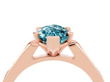 Rose gold Marquise Cut Cut Channel Set Solitaire Engagement Ring with Four-Prong Setting_4