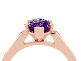 Rose gold Marquise Cut Cut Channel Set Solitaire Engagement Ring with Four-Prong Setting_4