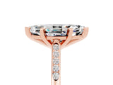Rose gold Marquise Cut Cut Channel Set Solitaire Engagement Ring with Four-Prong Setting_5