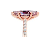 Rose gold Marquise Cut Cut Channel Set Solitaire Engagement Ring with Four-Prong Setting_5