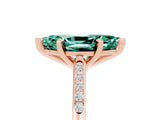 Rose gold Marquise Cut Cut Channel Set Solitaire Engagement Ring with Four-Prong Setting_5