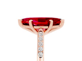 Rose gold Marquise Cut Cut Channel Set Solitaire Engagement Ring with Four-Prong Setting_5