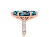 Rose gold Marquise Cut Cut Channel Set Solitaire Engagement Ring with Four-Prong Setting_5