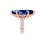 Rose gold Marquise Cut Cut Channel Set Solitaire Engagement Ring with Four-Prong Setting_5