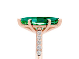 Rose gold Marquise Cut Cut Channel Set Solitaire Engagement Ring with Four-Prong Setting_5