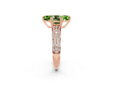Rose gold Marquise Cut Cut Diamond Milgrain Marquise Band with Prong Setting_2