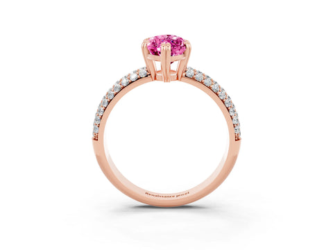Rose gold Marquise Cut Cut Diamond Milgrain Marquise Band with Prong Setting_3