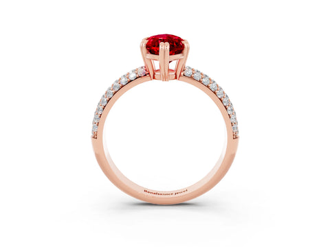 Rose gold Marquise Cut Cut Diamond Milgrain Marquise Band with Prong Setting_3