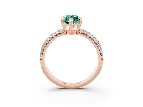 Rose gold Marquise Cut Cut Diamond Milgrain Marquise Band with Prong Setting_3