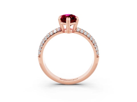 Rose gold Marquise Cut Cut Diamond Milgrain Marquise Band with Prong Setting_3